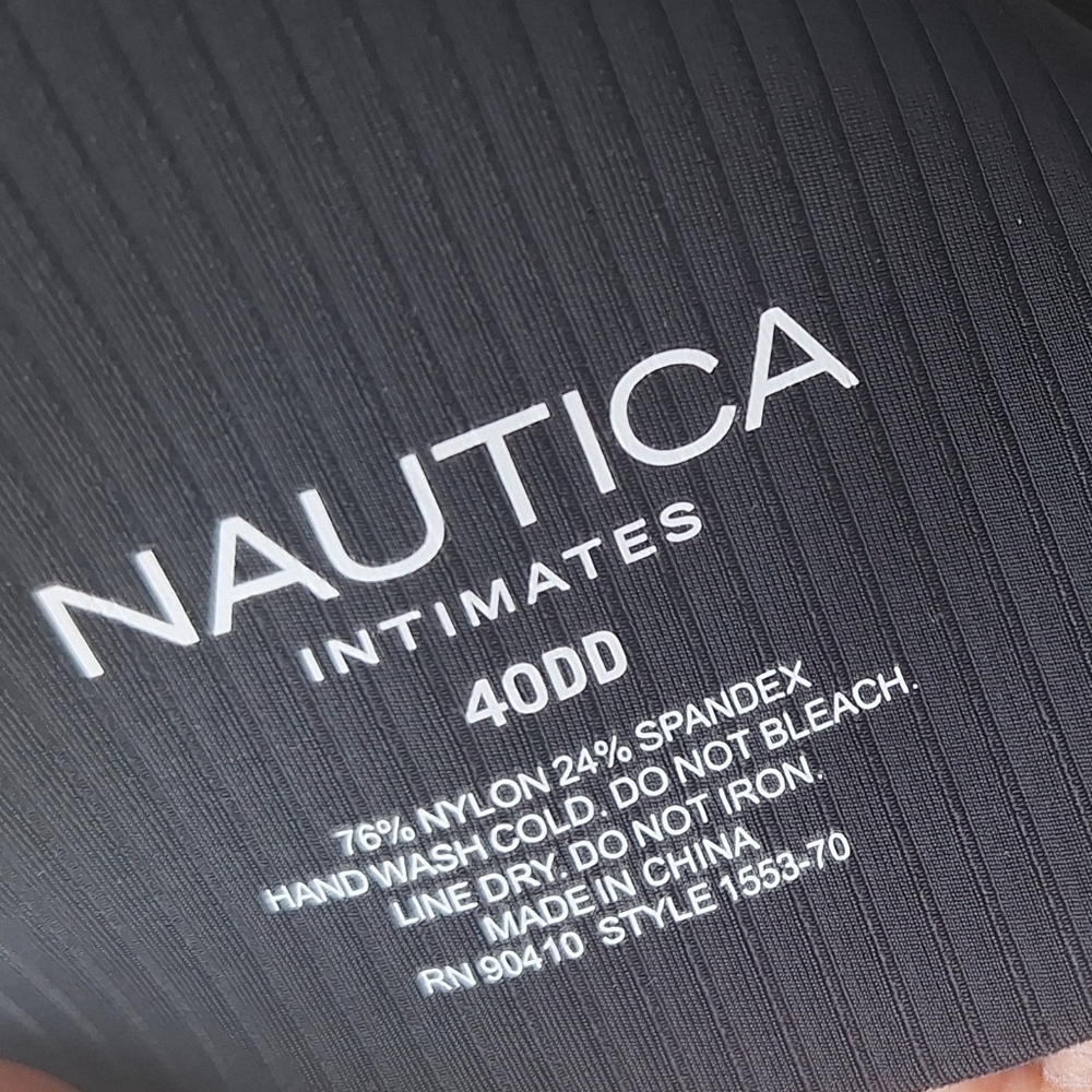 Nautica Black Soft Women's Bras Size 40DD - Picture 6 of 6
